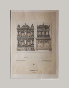 Órgano de cámara del S.XVI. Albert Racinet, Le Costume Historique. Paris: Librairie Firmin-Didot et Cie., 1880. Volume IV, Plate 297