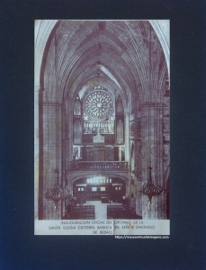Órgano Ibach Catedral Basílica del Señor Santiago, Bilbao . Vizcaya. Imprenta Iturburu, 1967