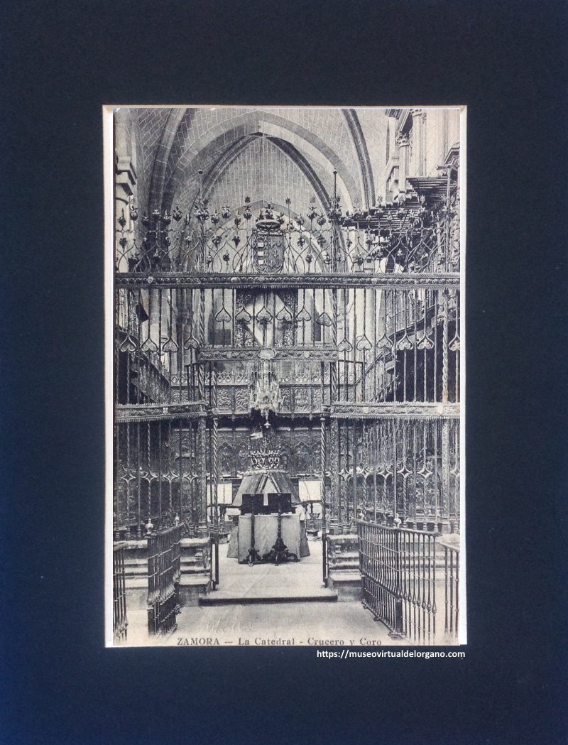 Órgano del evangelio de la Catedral de Zamora, Cliché Conti, Edición Salvador Álvarez, Zamora, ca. 1930